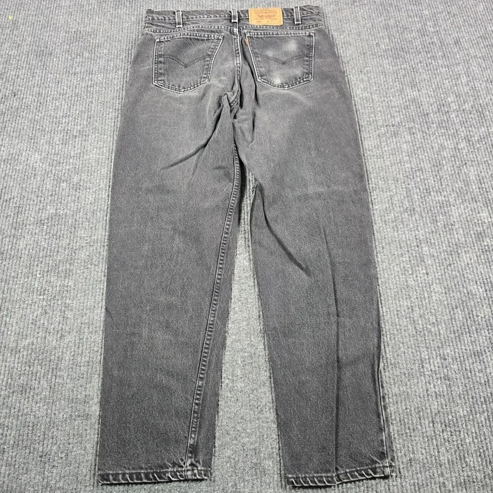 VTG Levi's 550 Jeans Mens 36x32 Gray Relaxed Tapered Orange Tab USA 32x29
